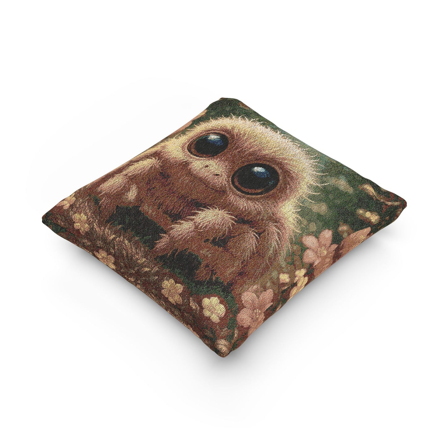 Woven Pillow, 17"W x 18"L - Rainforest Baby Spider