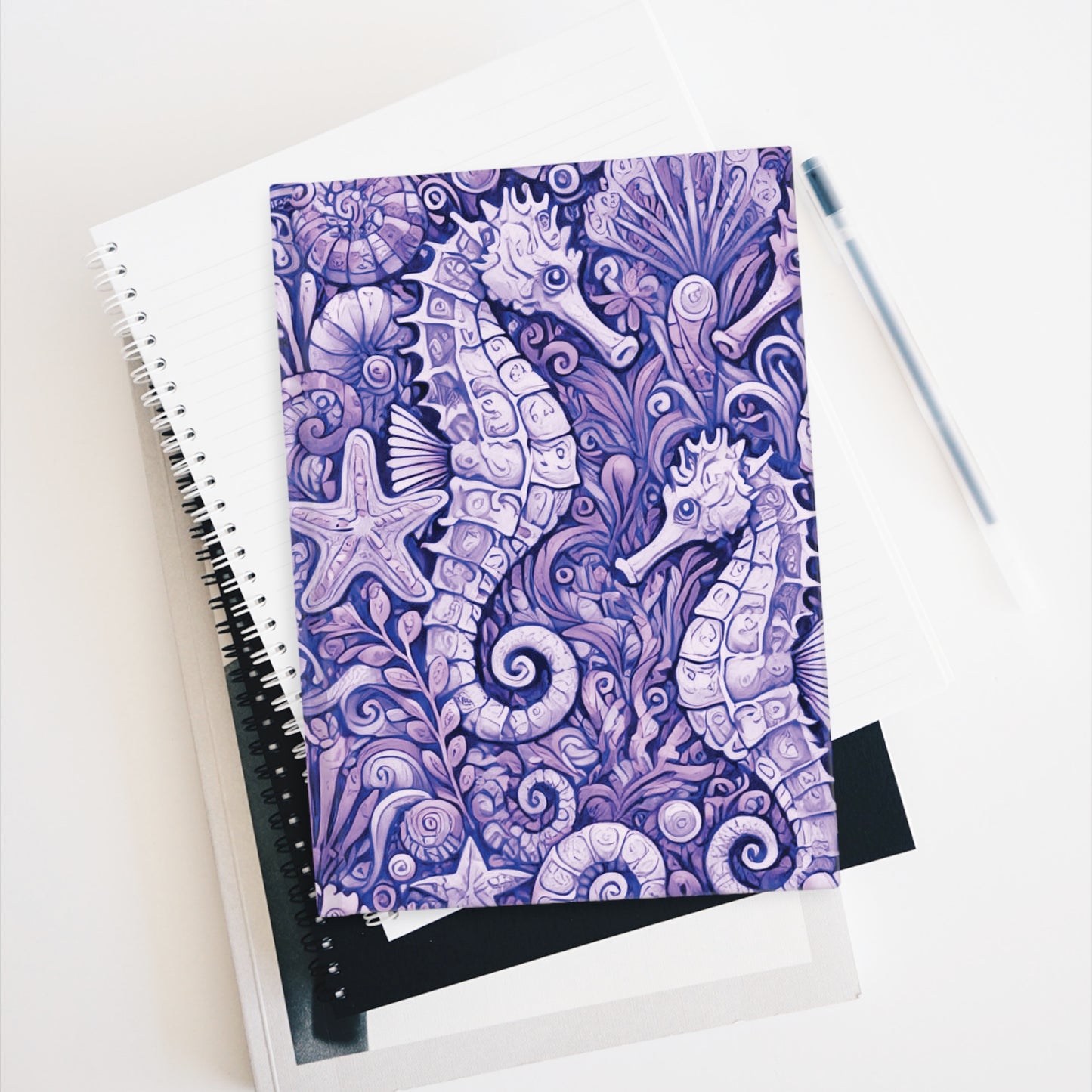 Seahorses/Amethyst Journal - 5" x 7"