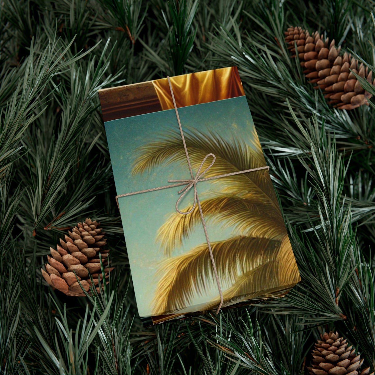 Wrapping Paper - Tropical Gift Wrap for All Occasions / 3 Sizes, 2 Finishes / Shells and Flowers