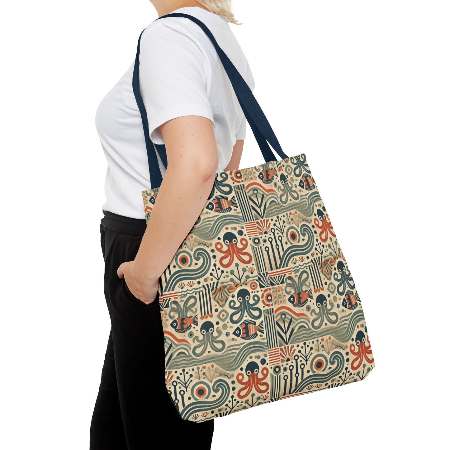 Mid-Century Octopus Tote Bag - 3 Sizes