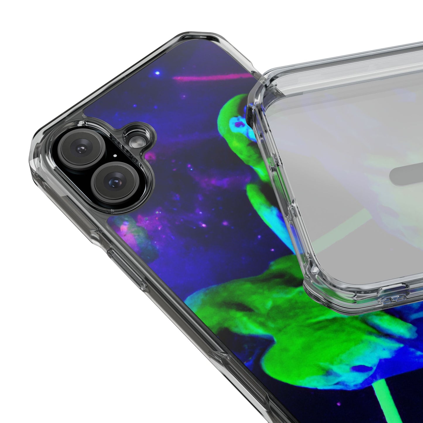 Galactic Parrot Magnetic Clear Phone Case, Many Models