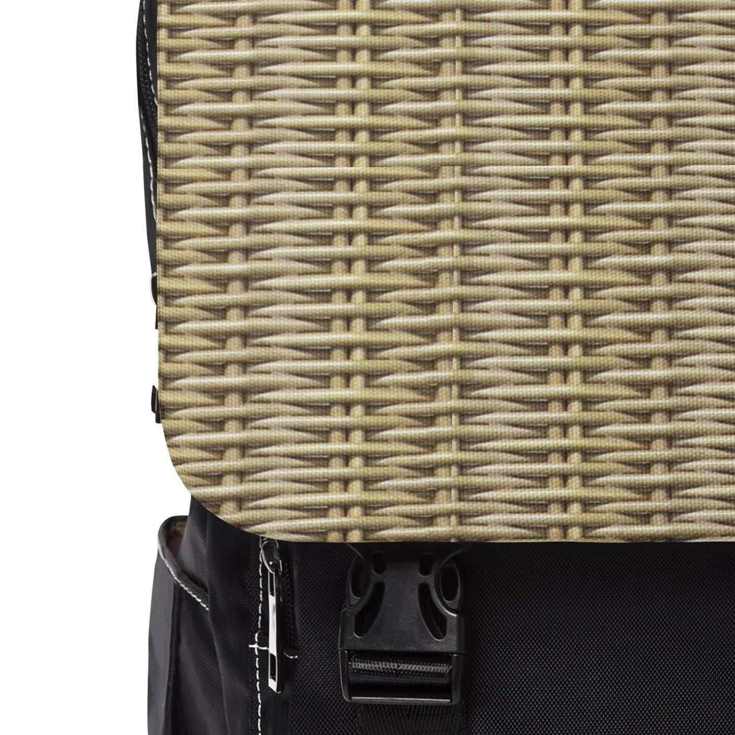 Flat Wicker Beach Weave Casual Backpack - Perfect for Everyday Adventures