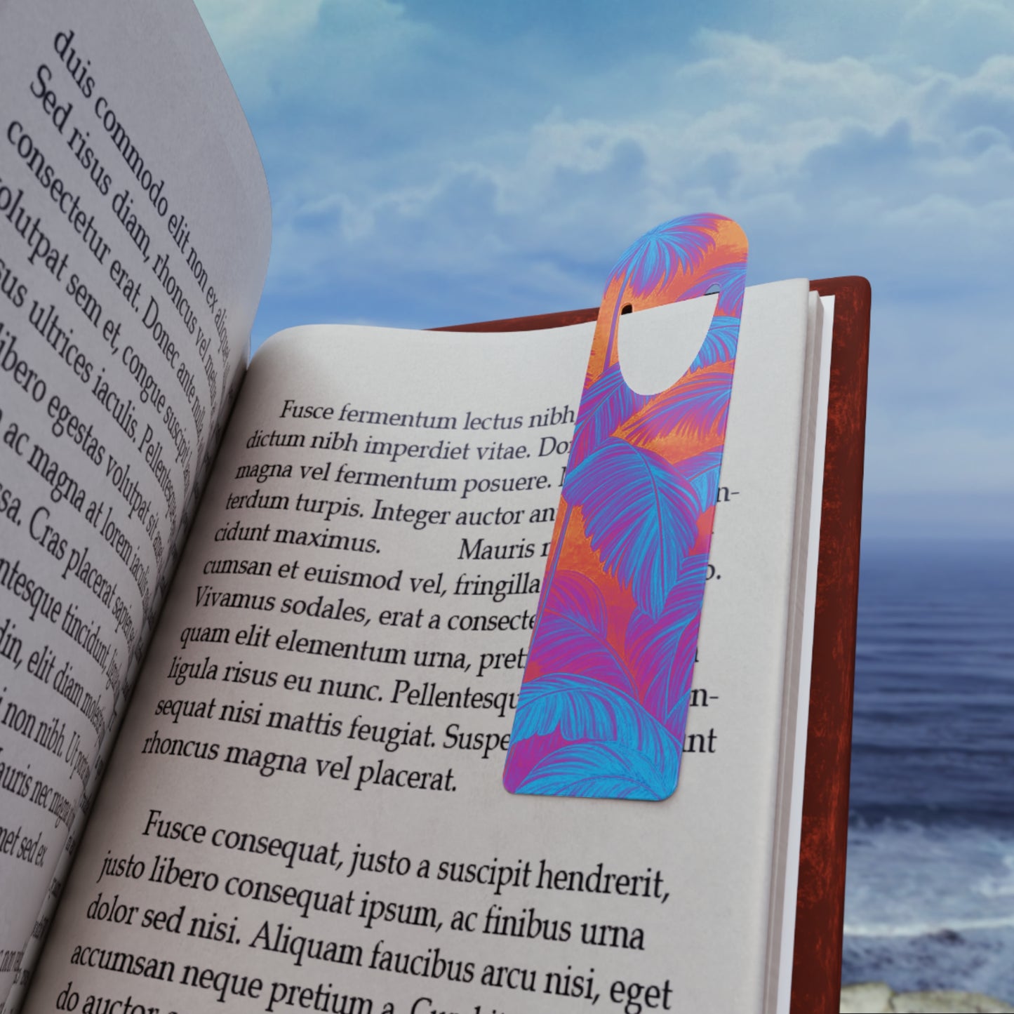 Bookmark - Aluminum, Palm Serenity, Pop