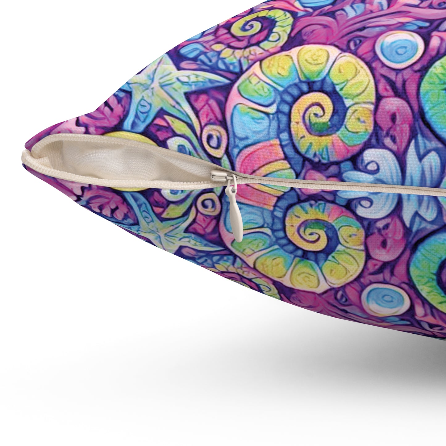 Decorative Pillow - Accent Cushion, 4 Sizes / Seahorse Trio, Fantasy Pop