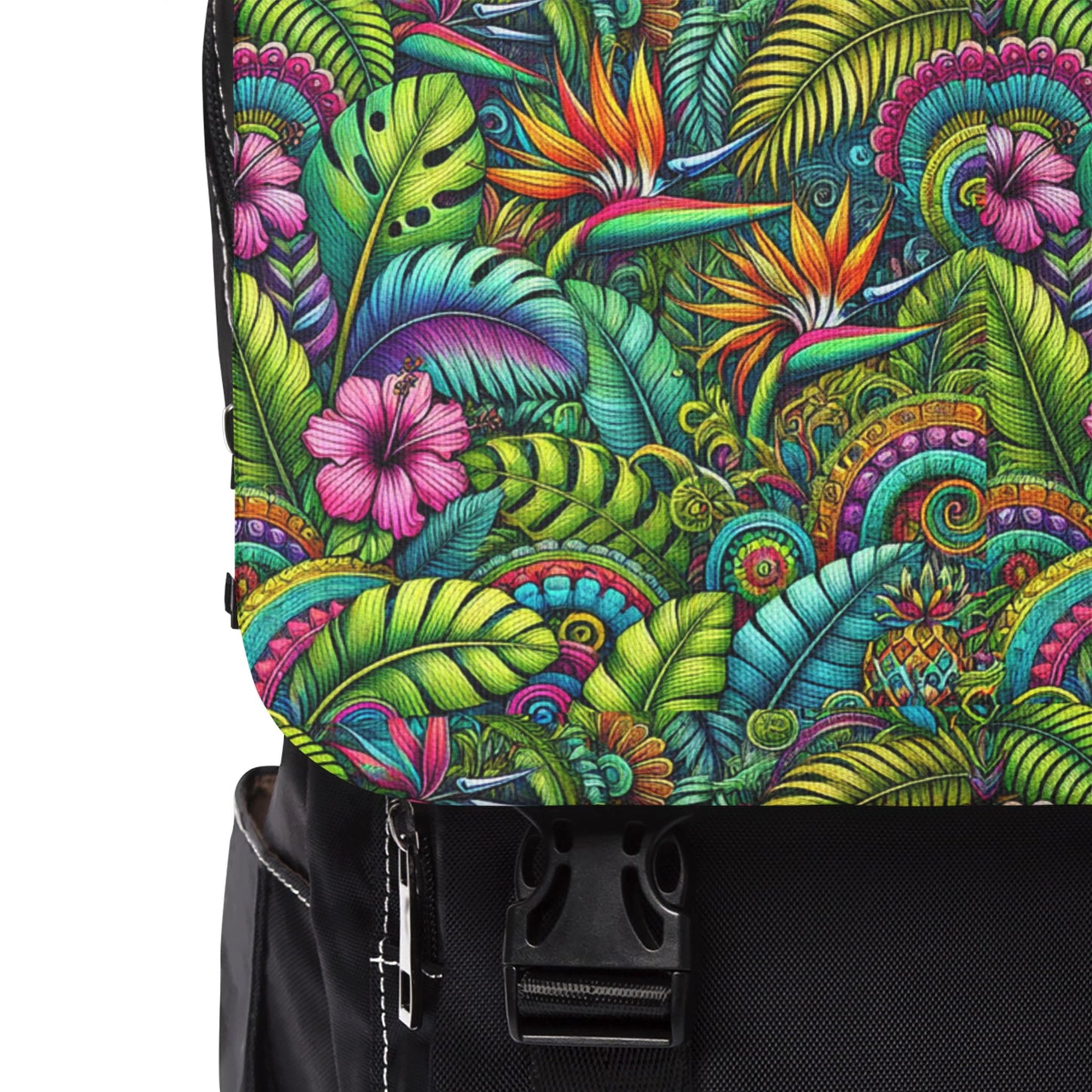Rainforest Blooms Casual Backpack - Perfect for Everyday Adventures
