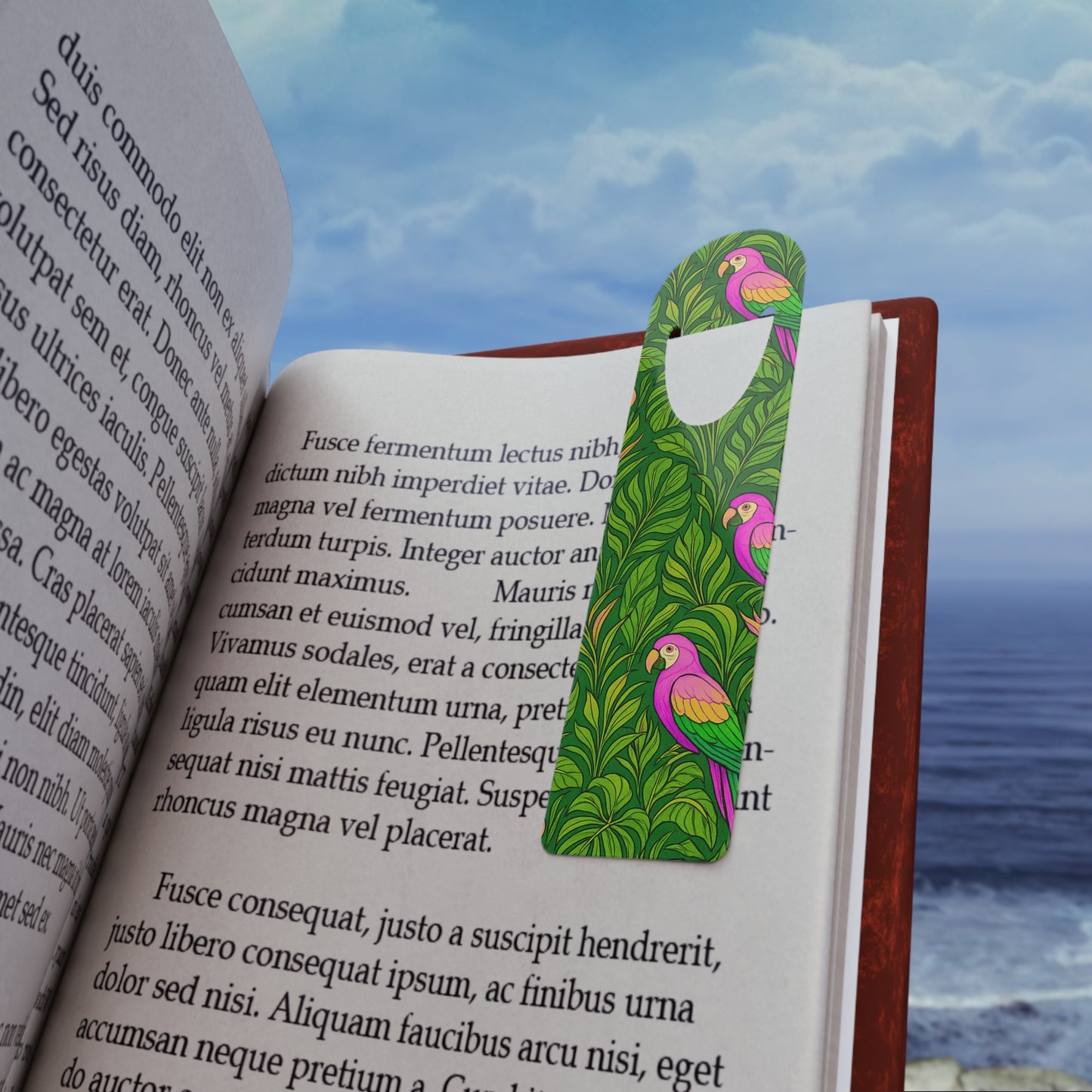 Bookmark - Aluminum, Parrot Family/Pink