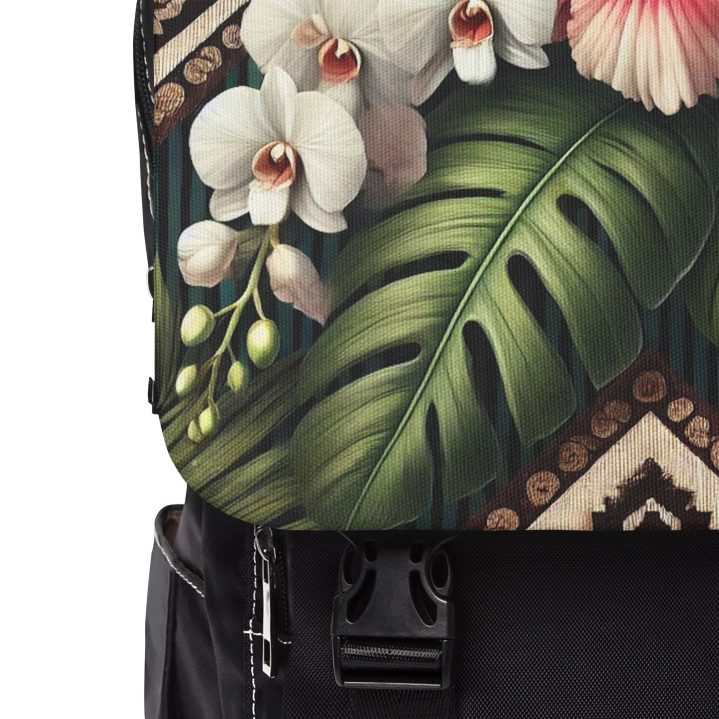 Tropical Casual Backpack - Perfect for Everyday Adventures / Tiki Orchids
