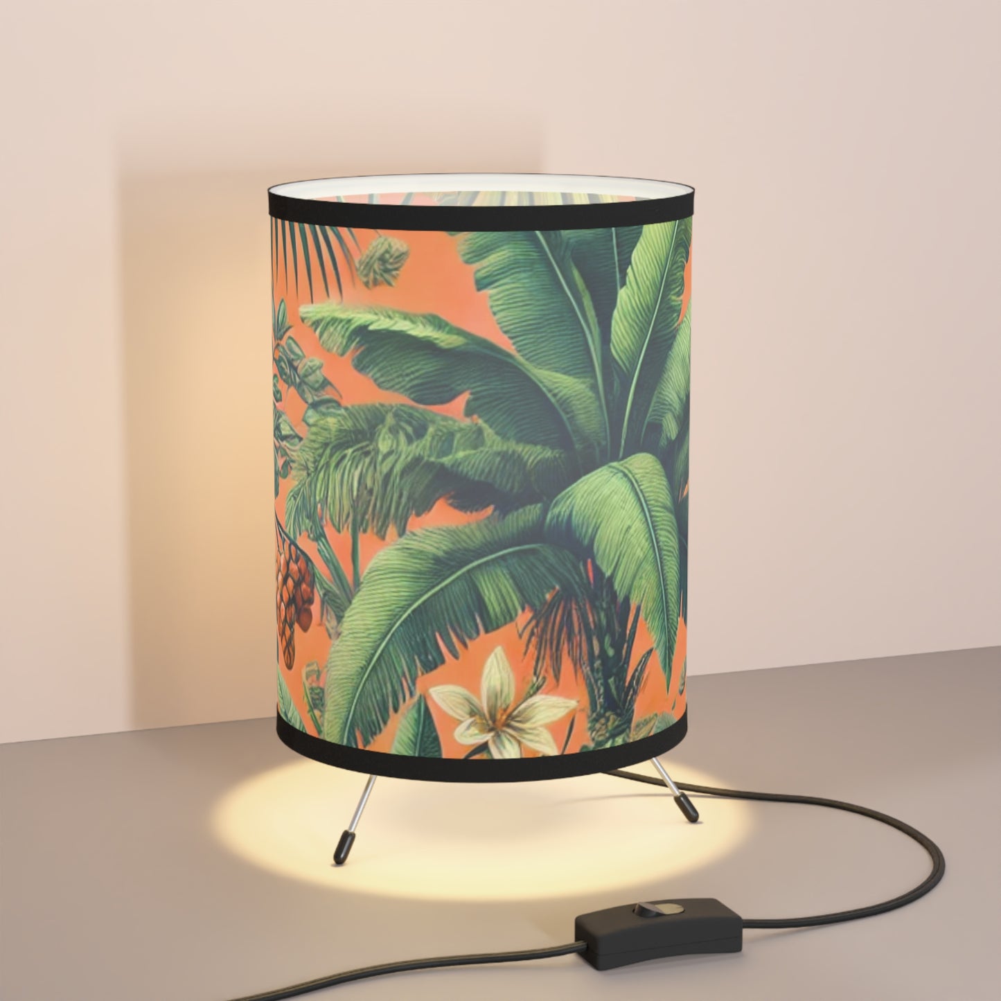 More Tropical Fruit/Orange Tripod Lamp with Artistic High-Res Shade - Perfect for Home Décor