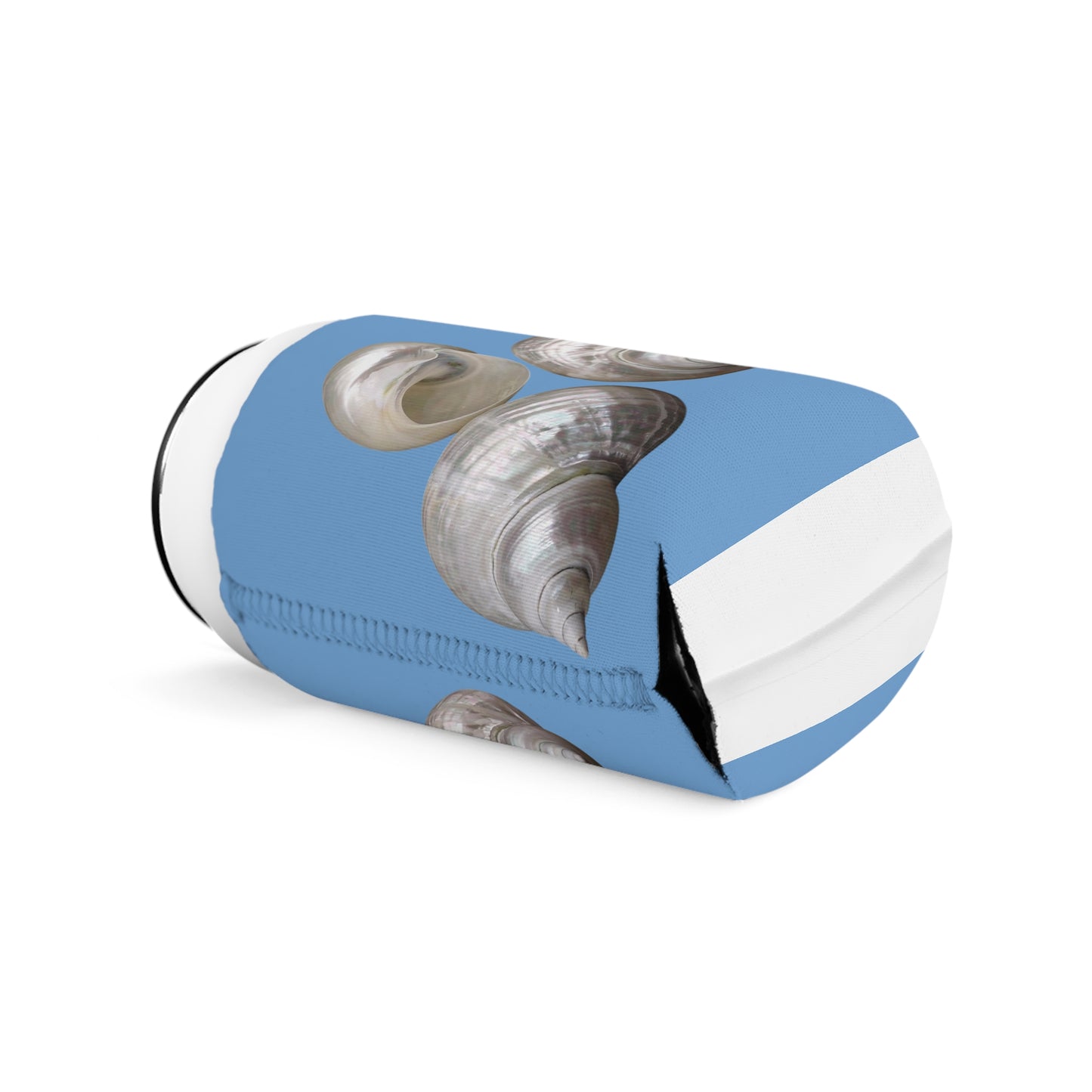 Three Nautilus Shells/Lt. Blue Cooler Sleeve - Perfect for Outdoor Picnics