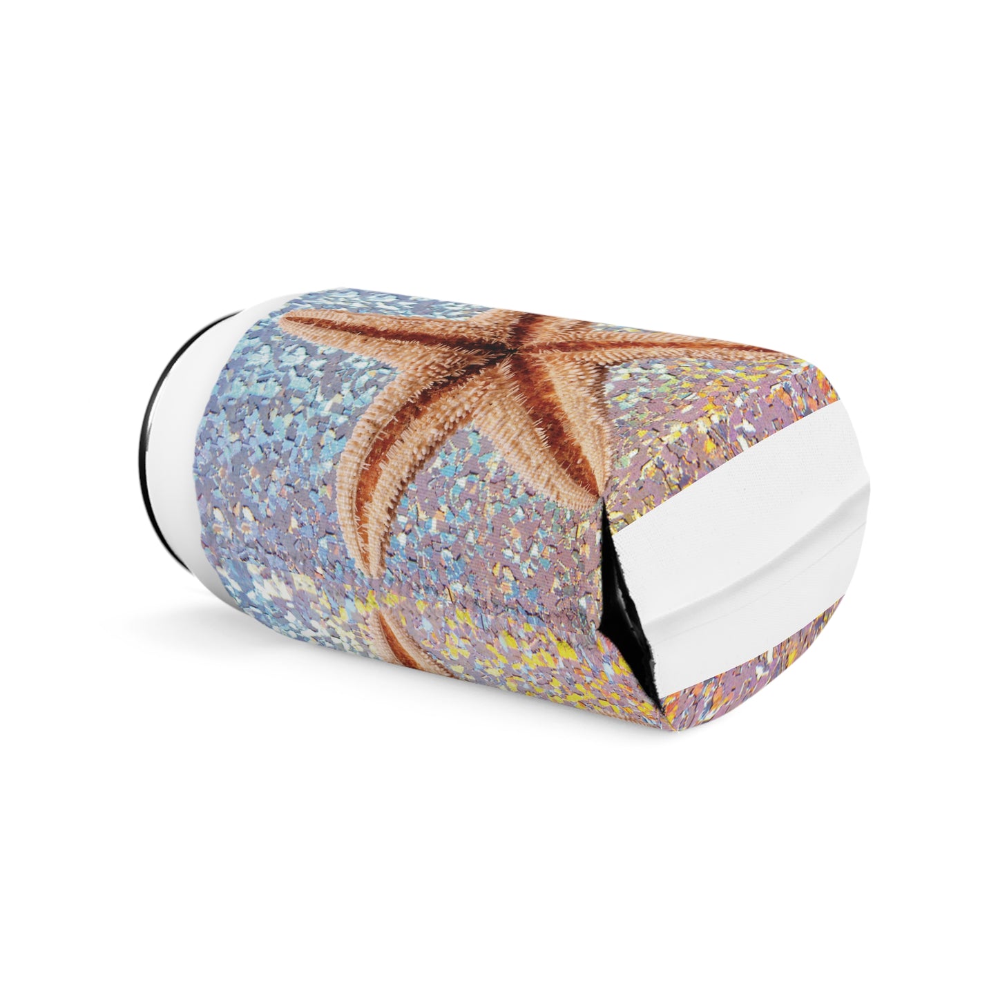 Disco Starfish Can Cooler Sleeve - Perfect for Outdoor Picnics