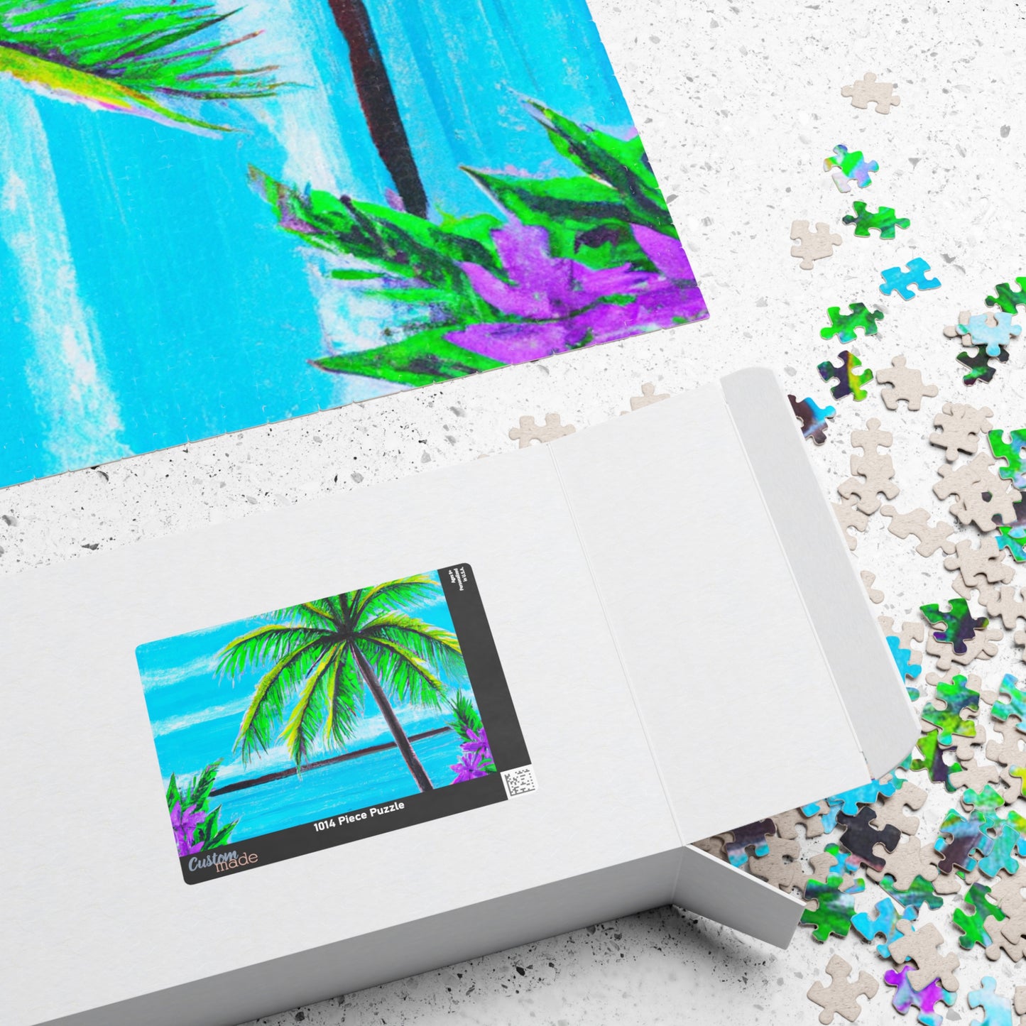 Calm Beach Tropical Puzzle, 4 Sizes - Relaxing Jigsaw for Island Vibes