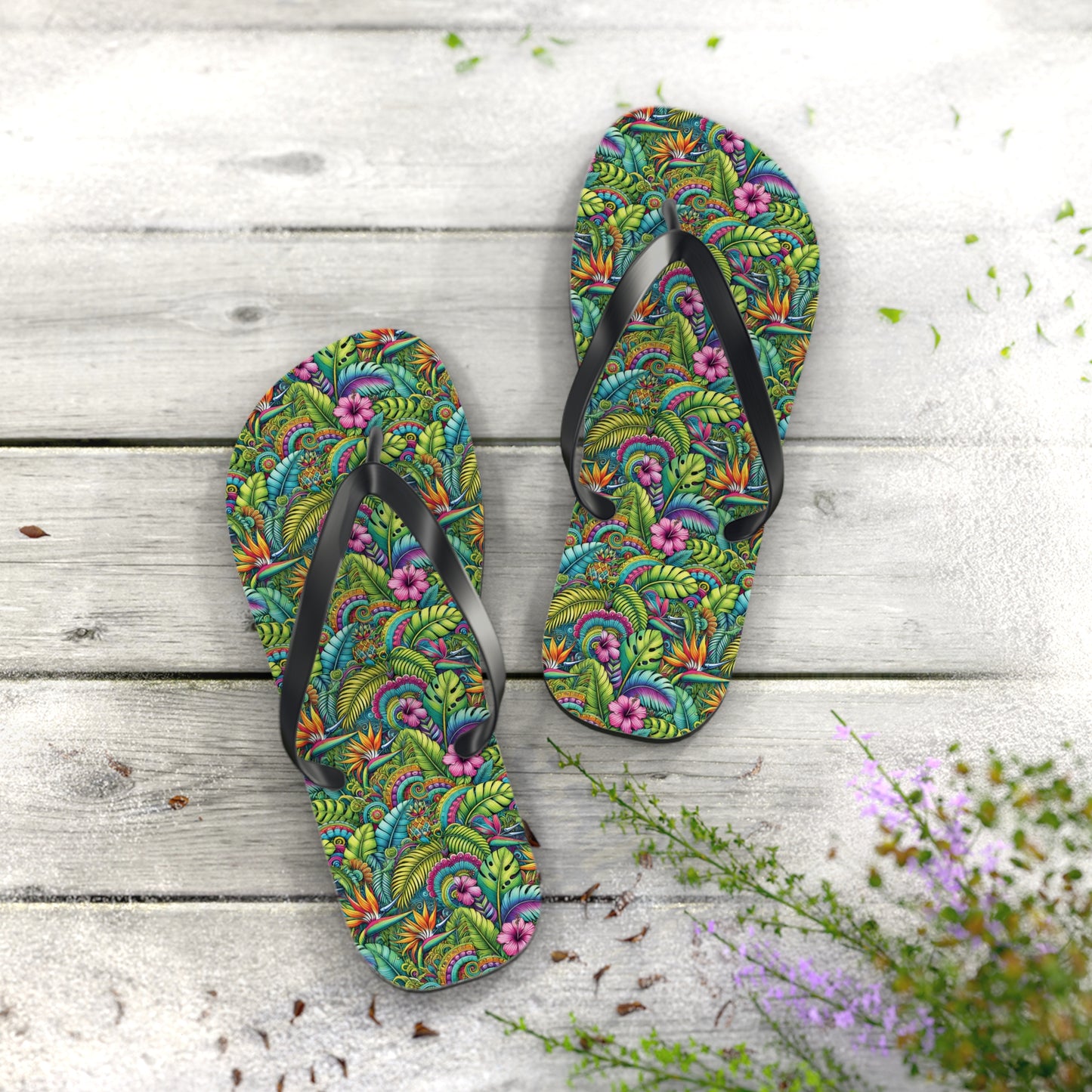 Flip Flops - Rainforest Blooms