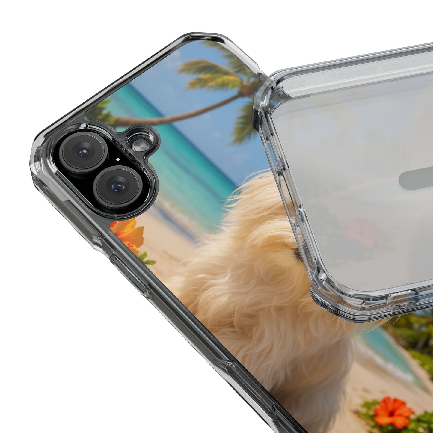 Puppy Ariel Magnetic Clear Phone Case, Many Models