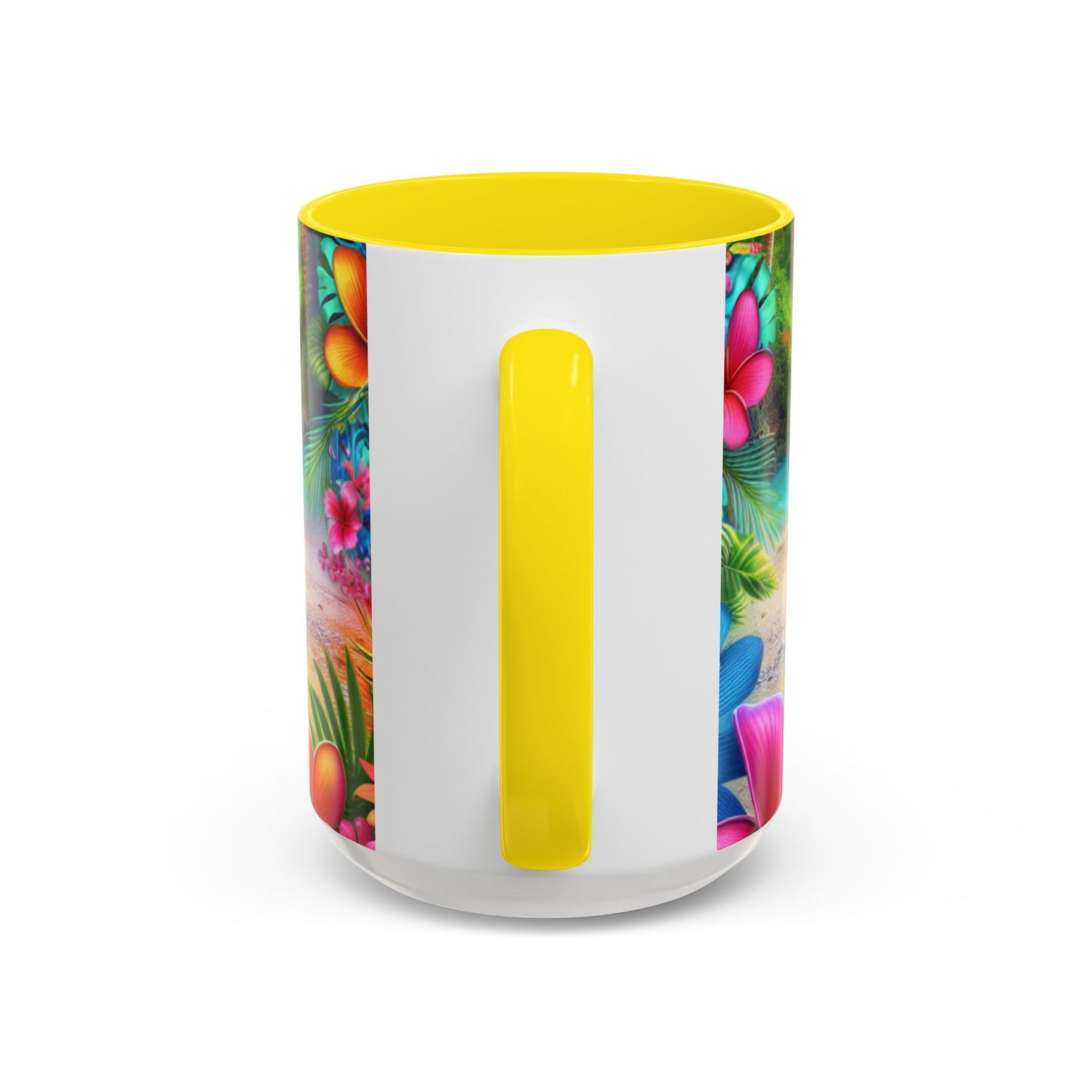 Cute Beach Puppies Playing Frisbee - Black Coffee Mug - Perfect Gift for Dog Lovers