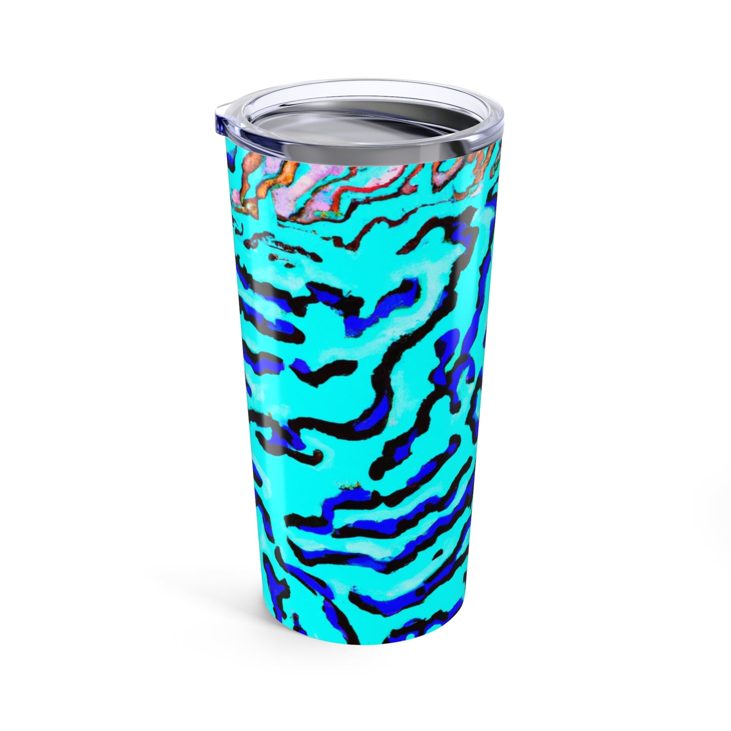 20oz Tropical Glossy Tumbler - Wild Coral Reef/Turquoise