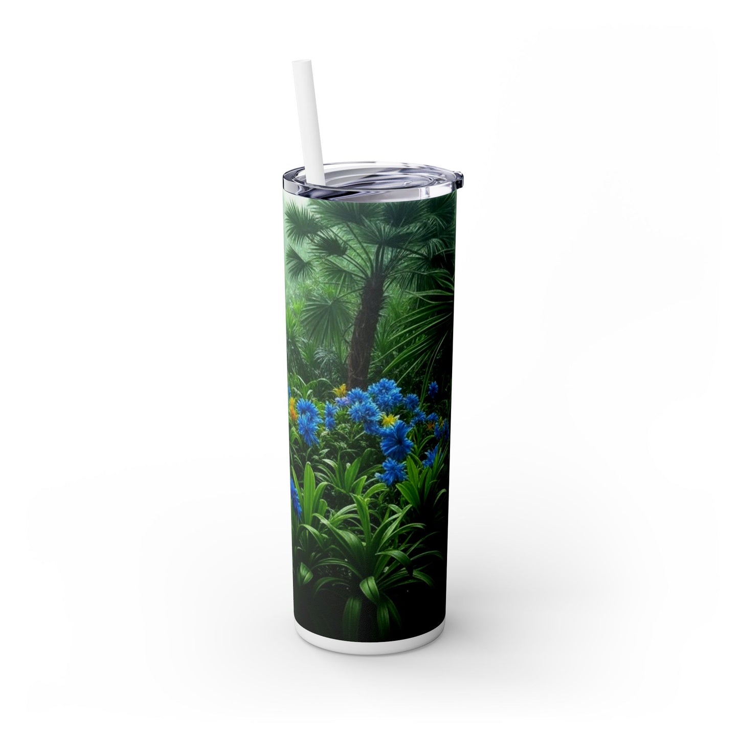After the Rainforest Rain, Skinny Tumbler with Straw - 20oz Beach Vibes