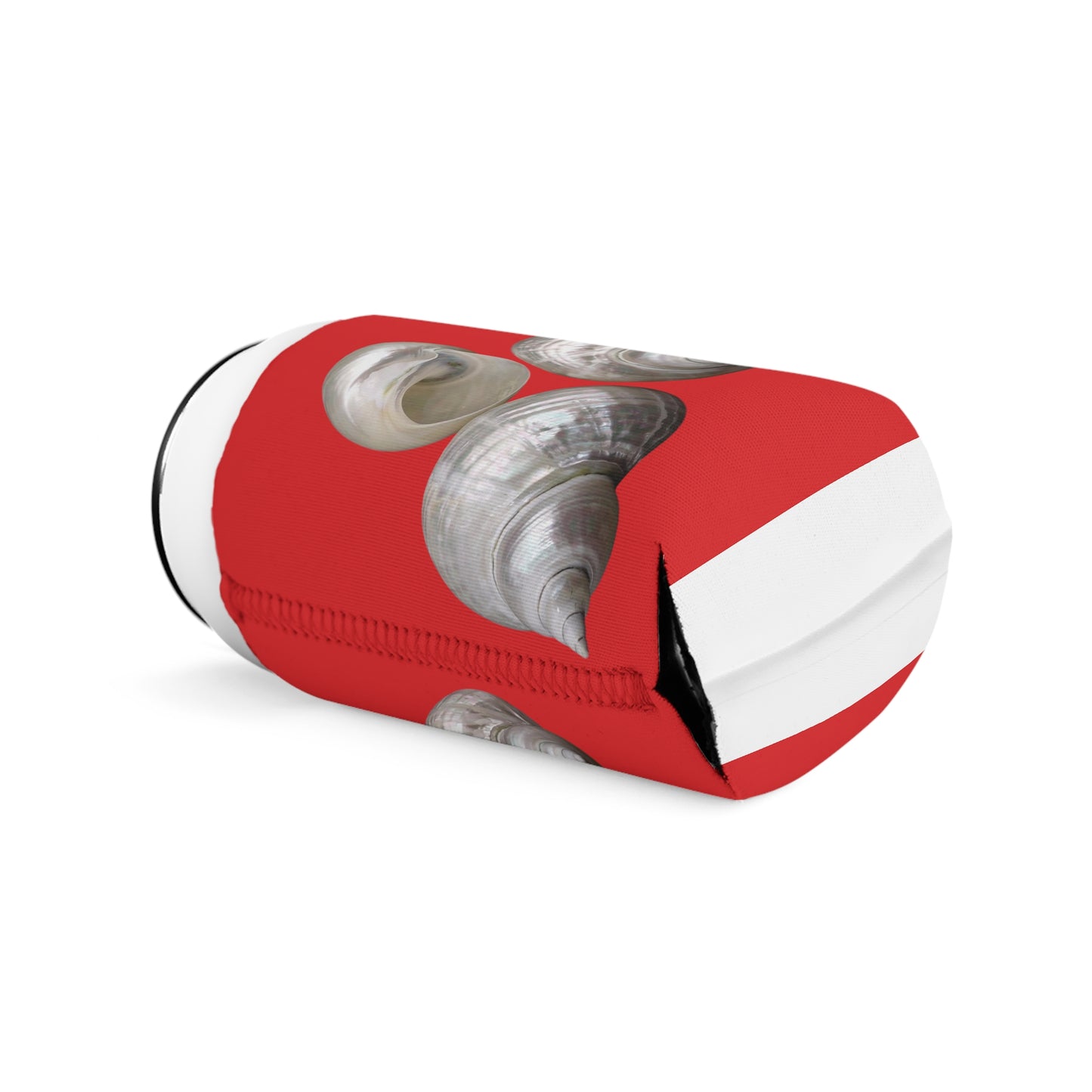 Three Nautilus Shells/Red Cooler Sleeve - Perfect for Outdoor Picnics