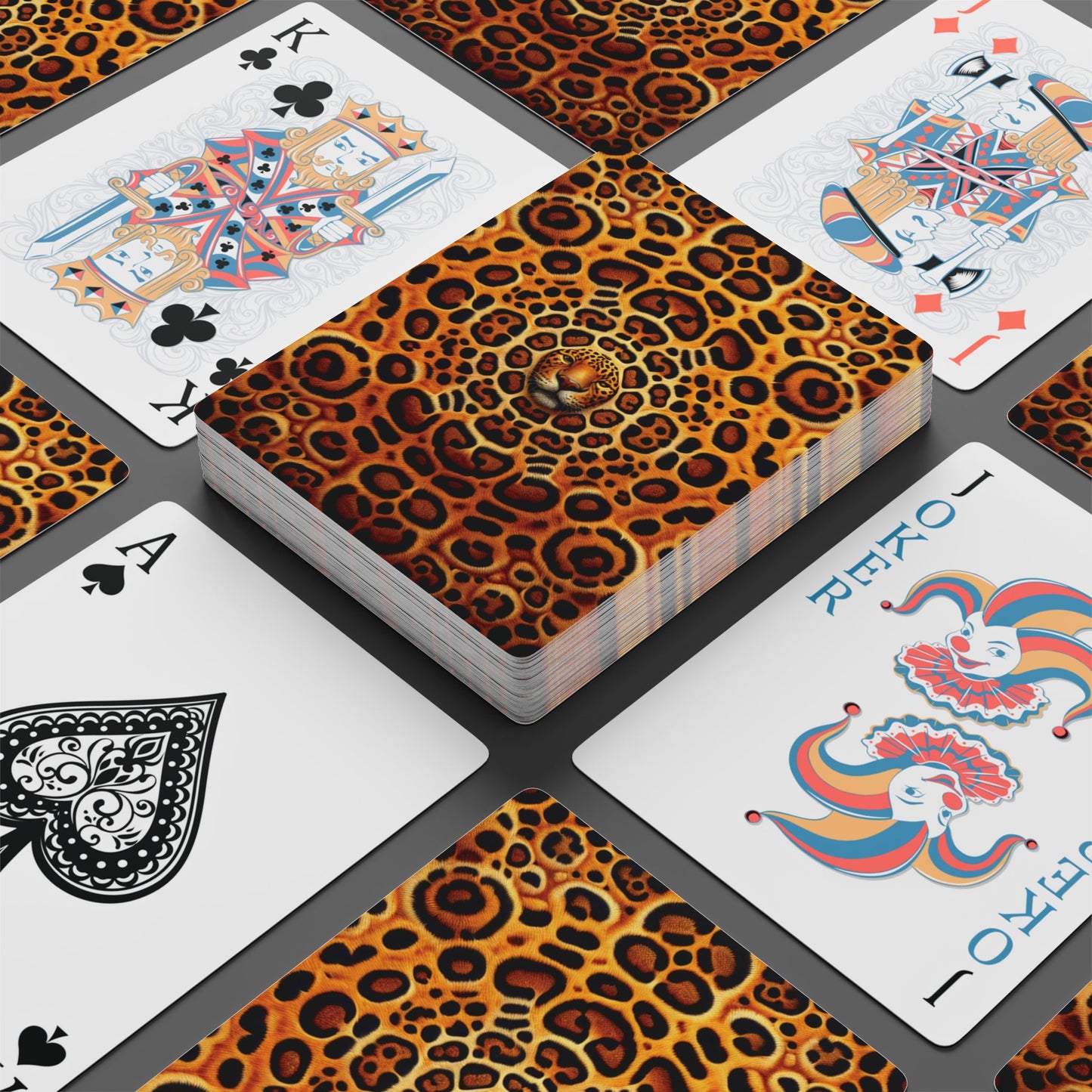 Poker Playing Cards - Kaleido Jaguar Spots