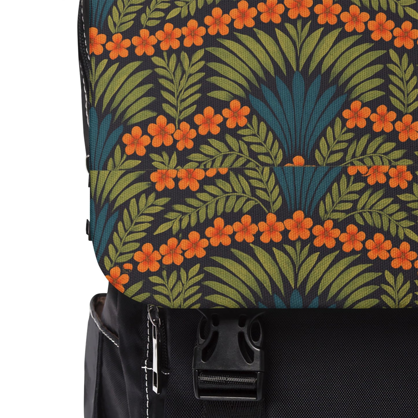 Hibiscus Fan Dance/Orange Casual Backpack - Perfect for Everyday Adventures