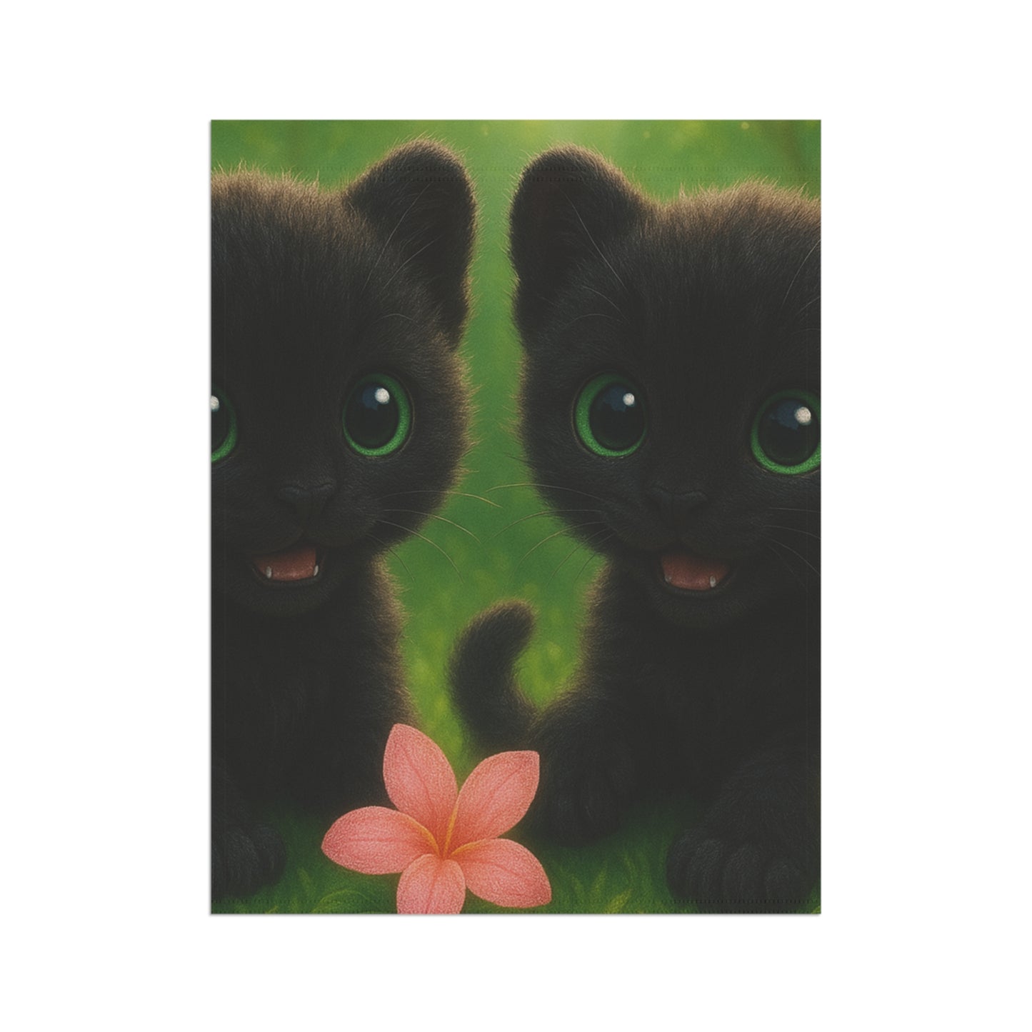 Tropical Garden Flag - Perfect for Outdoor Decor / Baby Black Panthers