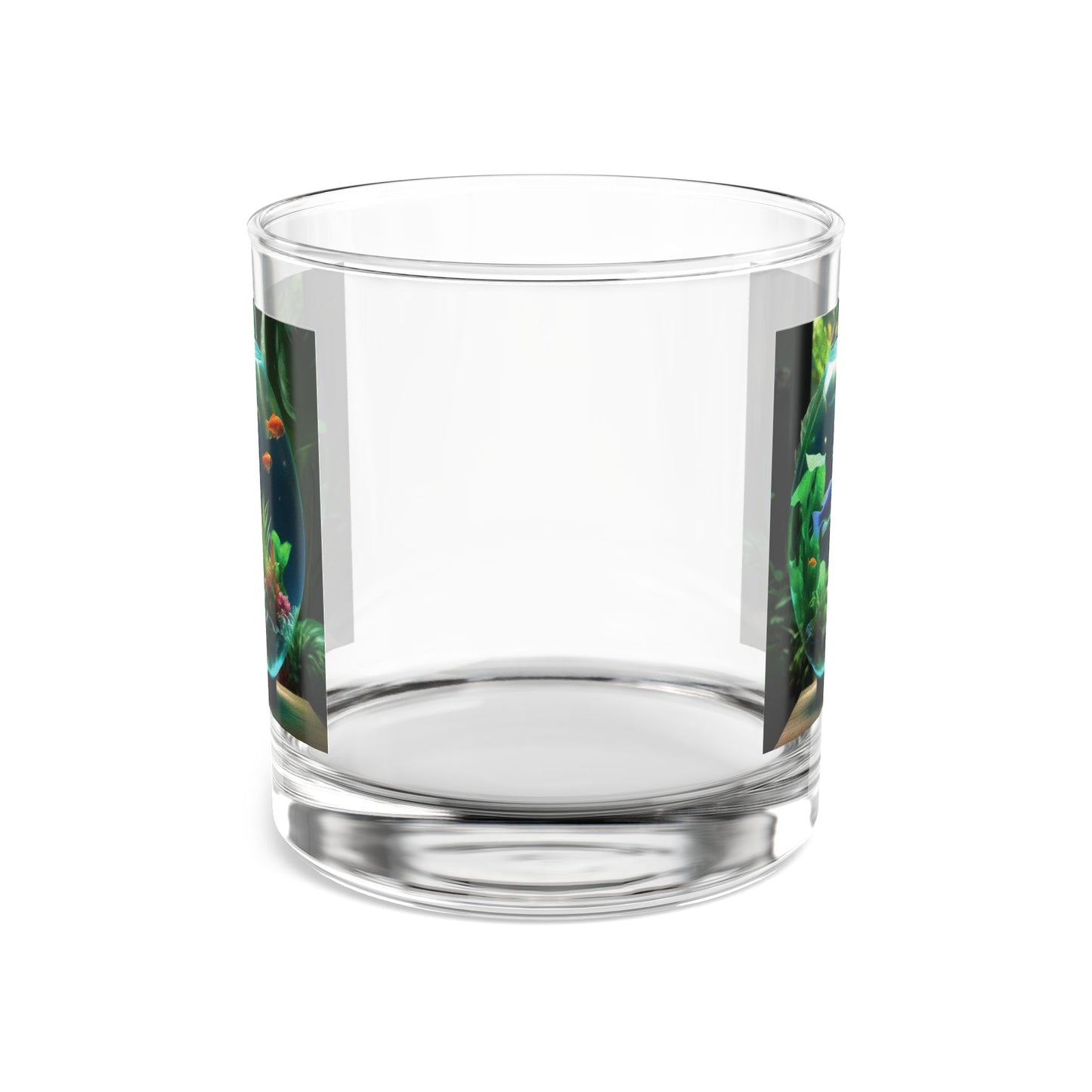 Tropical Paradise Rocks Glass - 10oz Colorful Tropical Fish Bowl #2