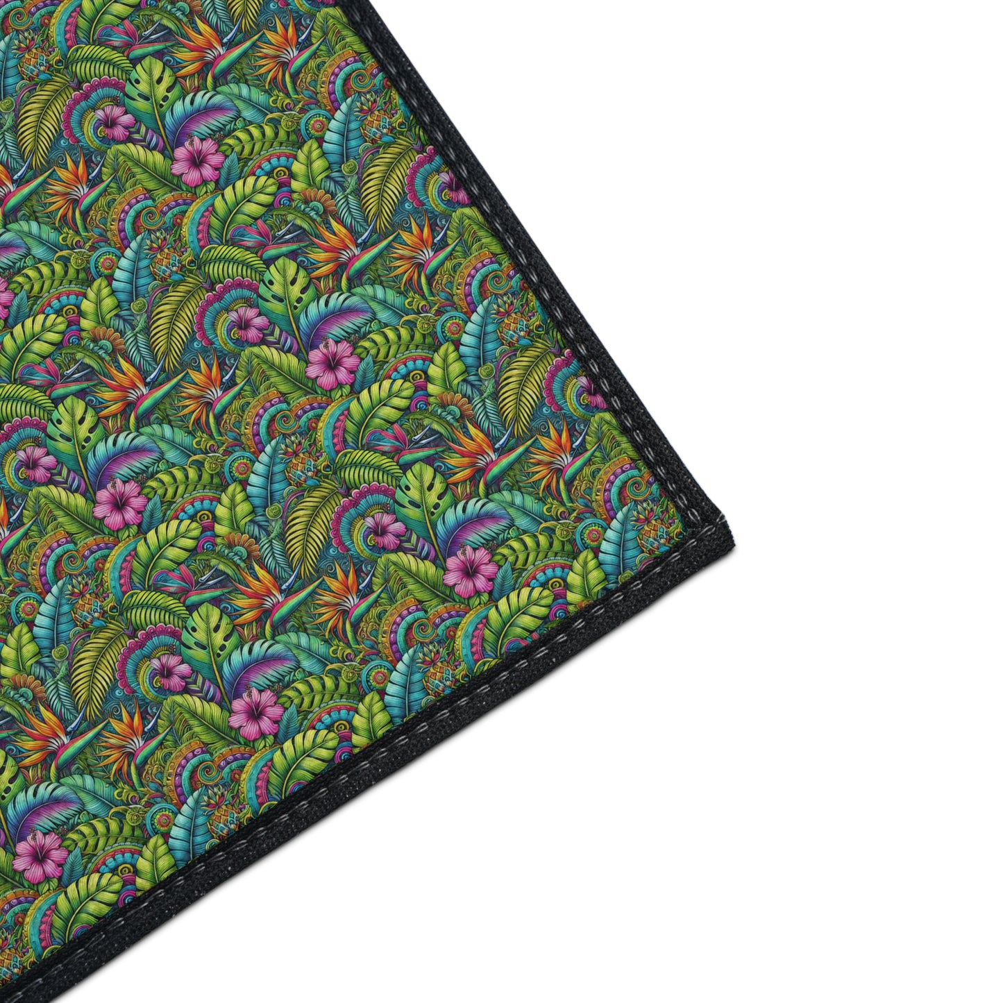 Heavy Duty Floor Mat, 5 Sizes – Tropical Area Rug for Home Décor / Peacock Prism