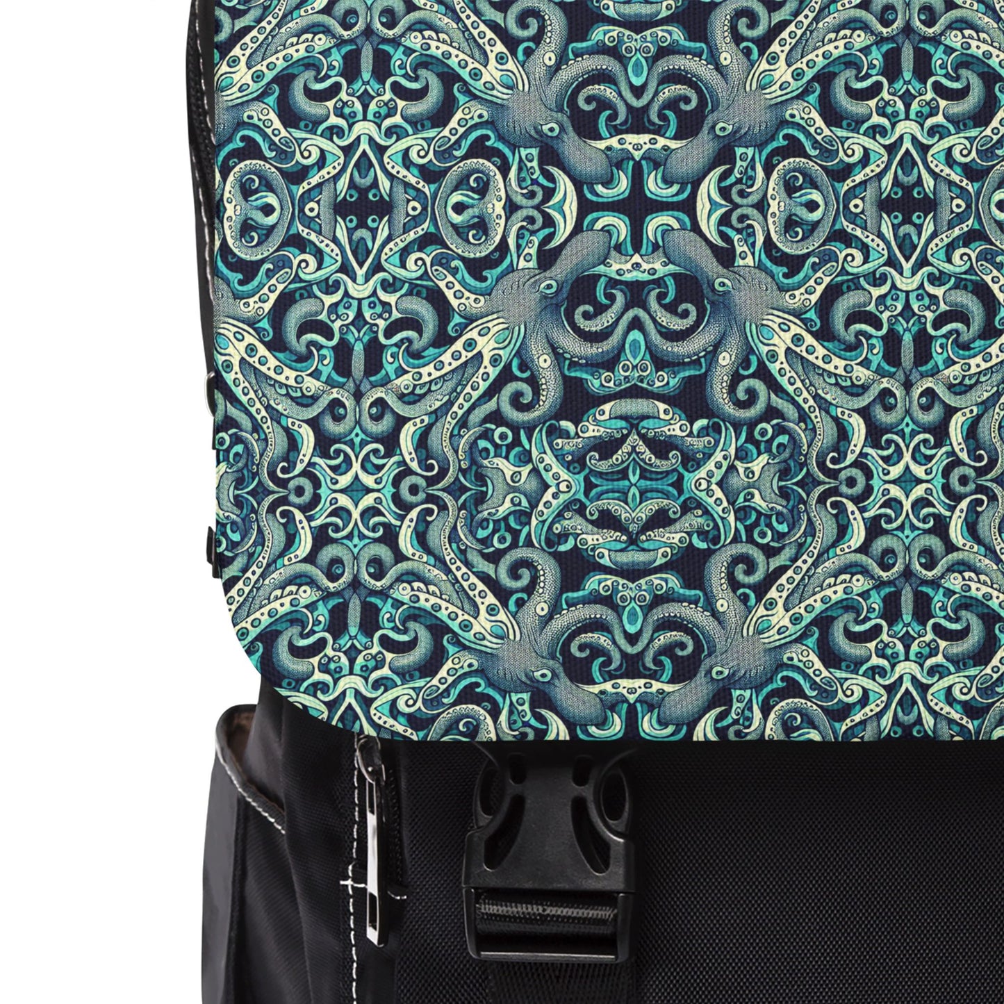 Twisted Aqua Octopus Casual Backpack - Perfect for Everyday Adventures