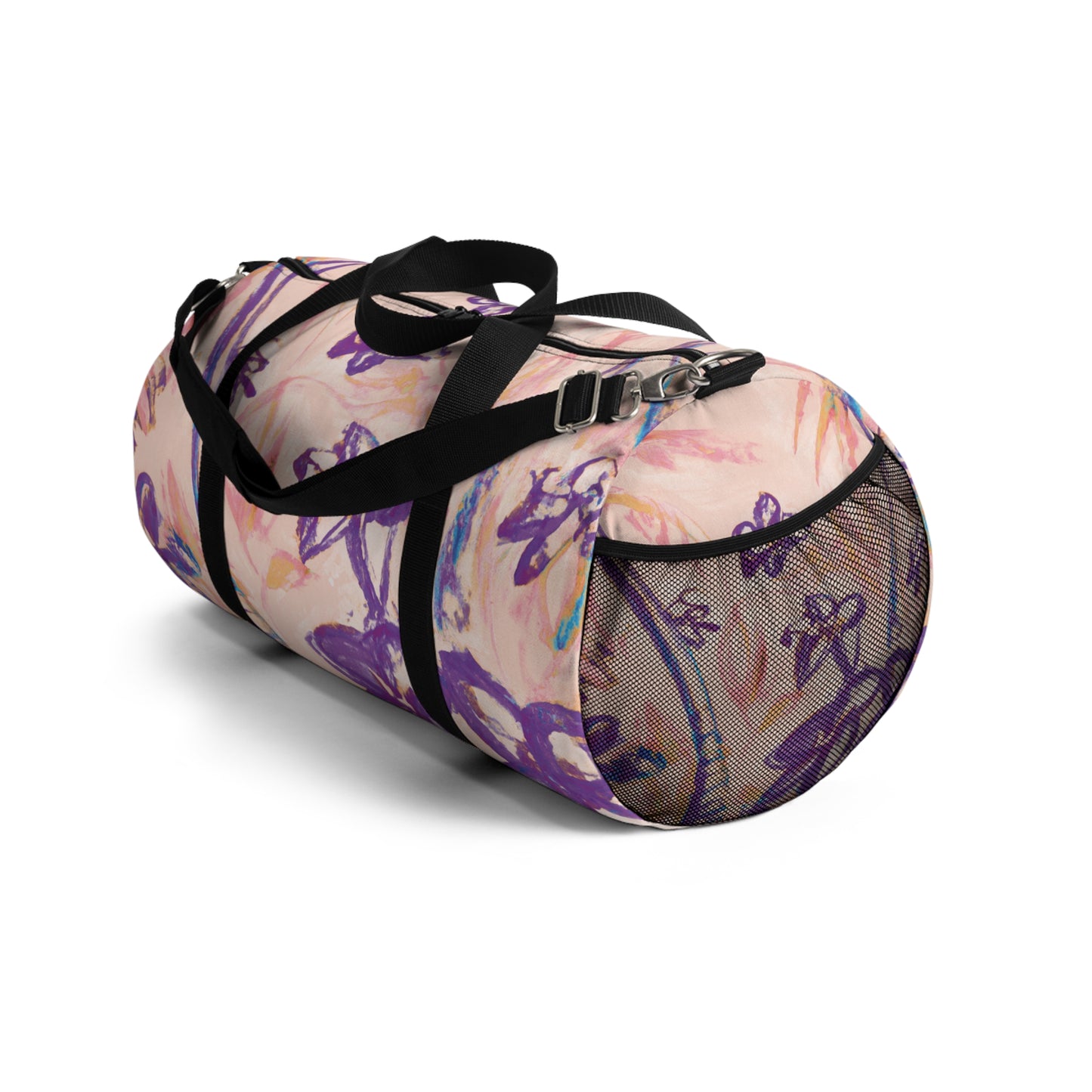Tropical Rainforest Duffel Bag - Perfect for Travel and Gym / Tropical Doodles, Peach