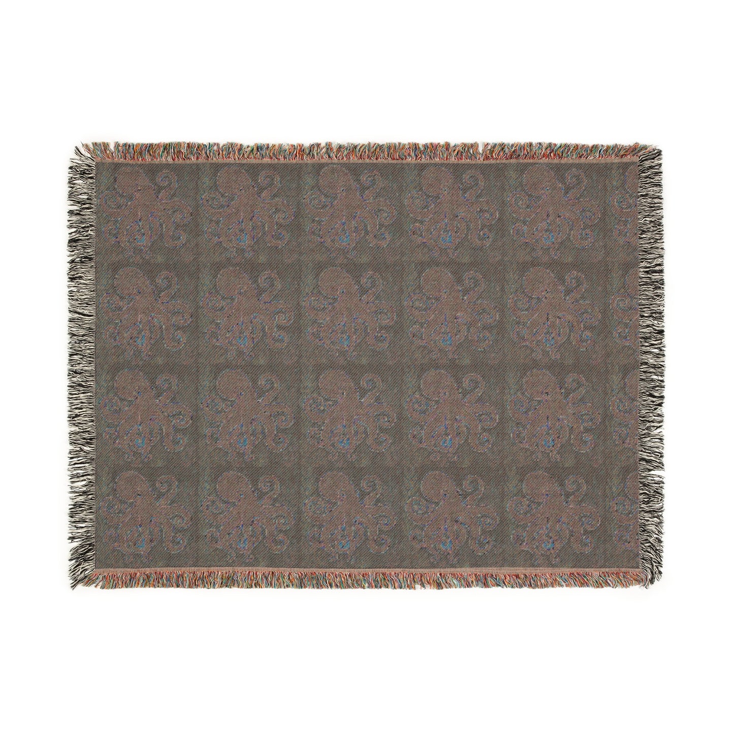 Octopus Kraken Joe/Gamma Woven Blanket, 3 Sizes - Tropical Home Decor