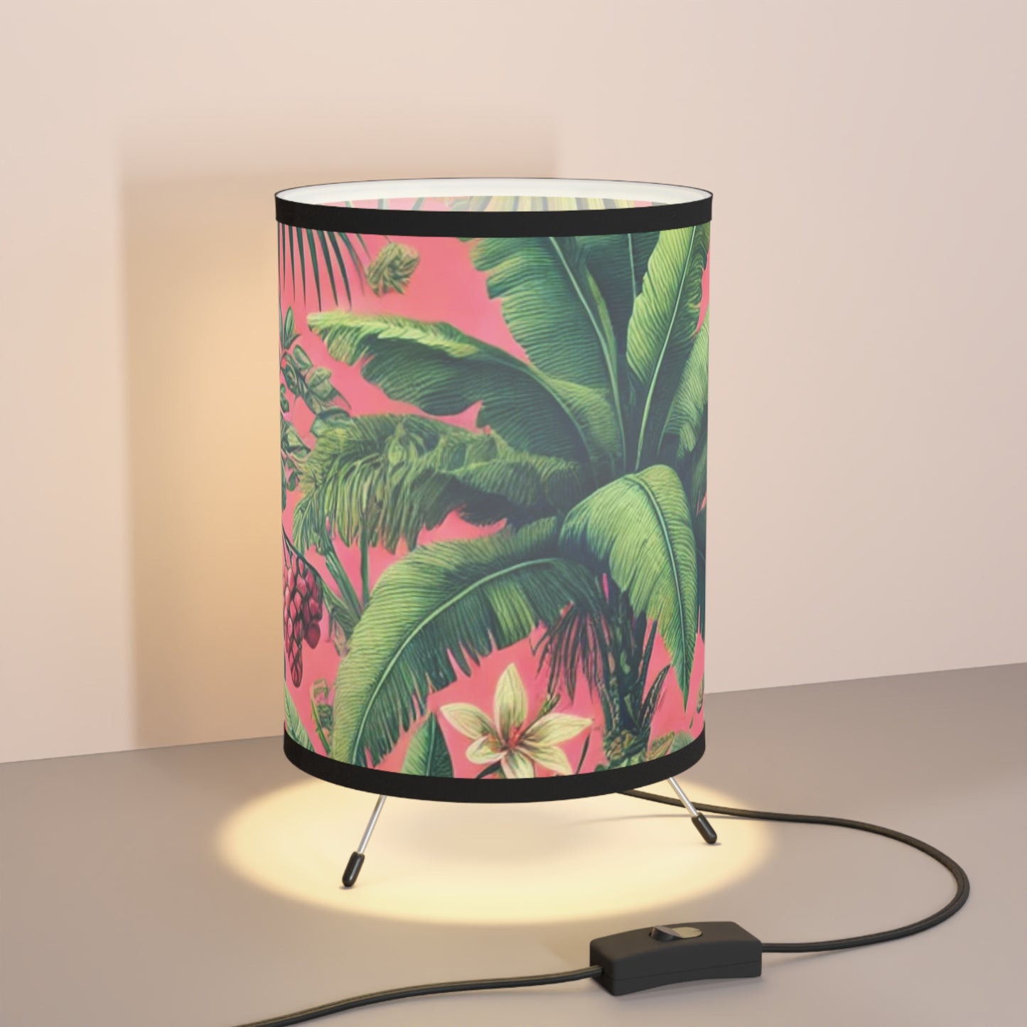More Tropical Fruit/Coral Tripod Lamp with Artistic High-Res Shade - Perfect for Home Décor