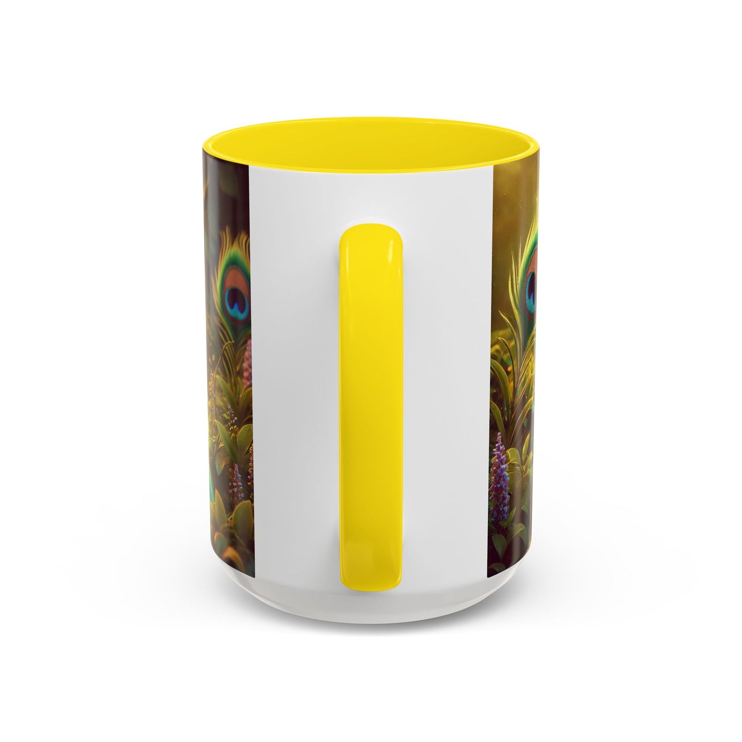 Accent Color Coffee Mug (11, 15oz), 8 Colors - Baby Peacock
