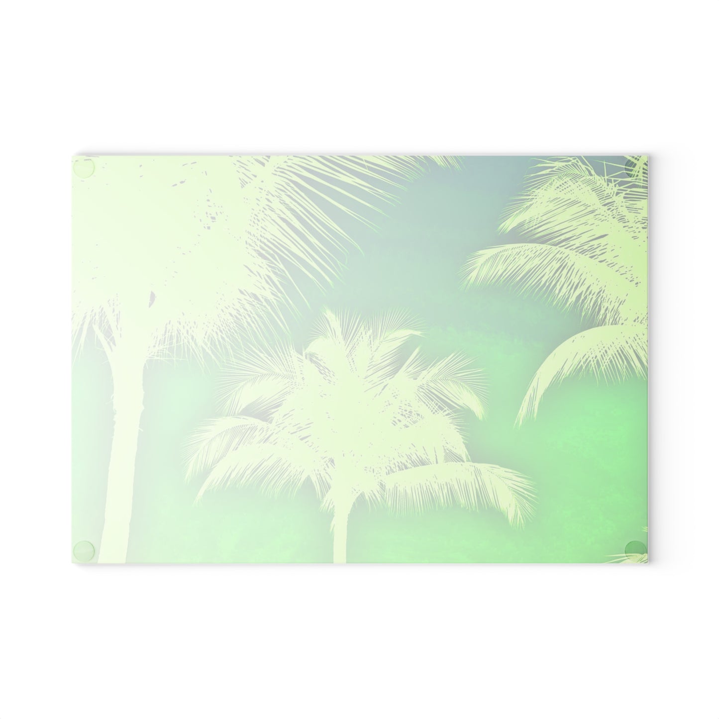 Glass Cutting Board, 2 sizes - Palm Glow/Green