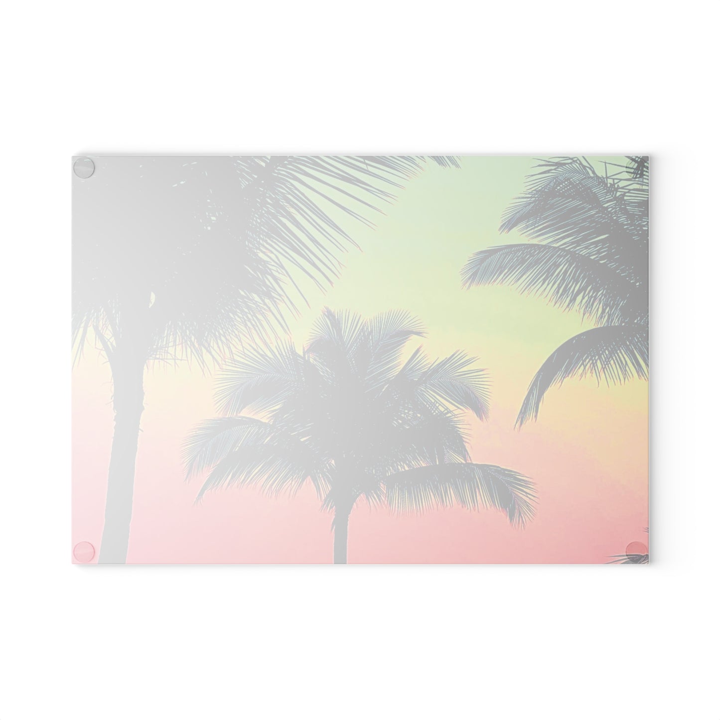 Glass Cutting Board, 2 sizes - Palm Glow/Sangria