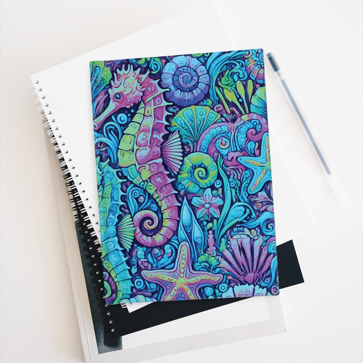 Seahorse Trio/Turquoise Pop 5" x 7"