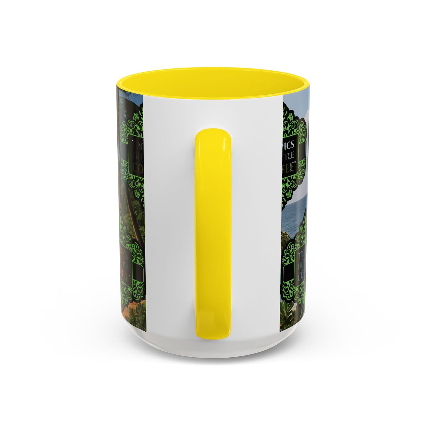 Accent Coffee Mug (11, 15oz), 8 Colors - Tropics Lifestyle Coffee, Meet You There