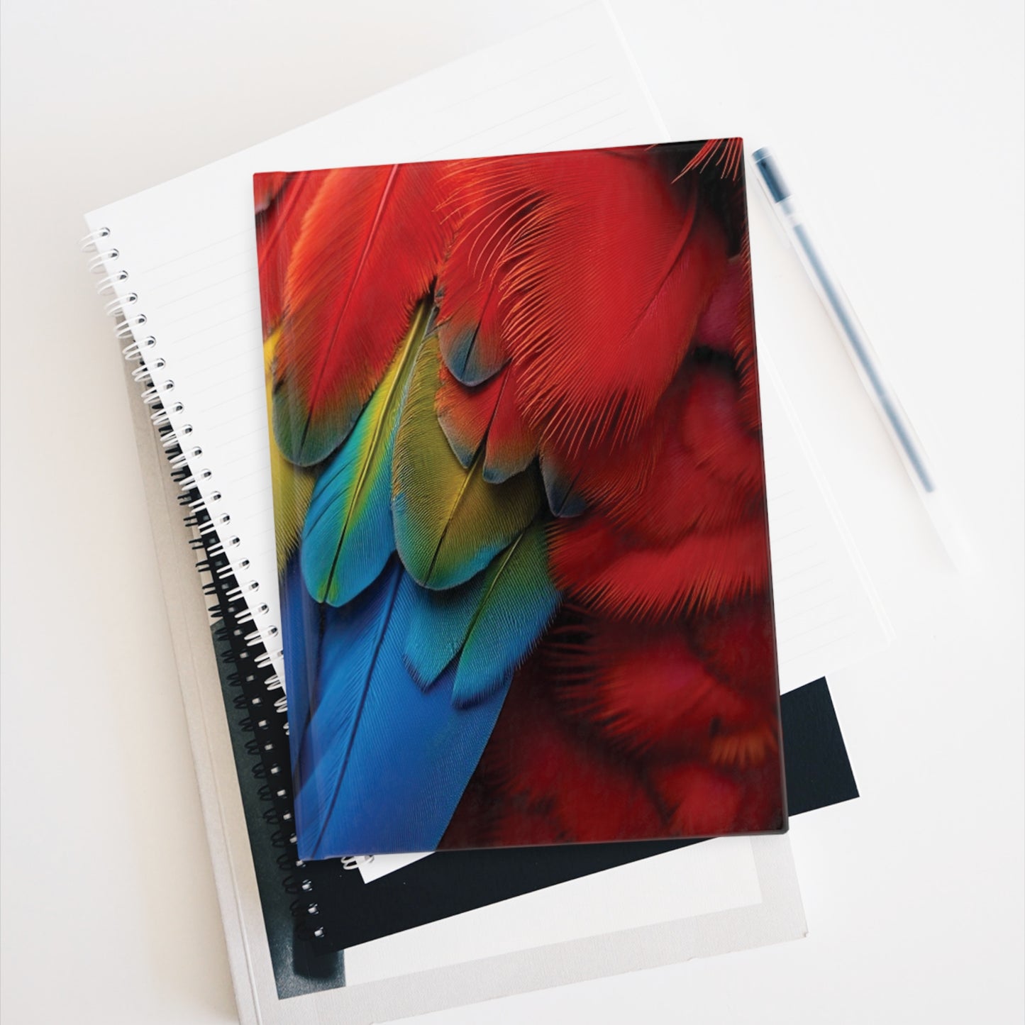 Macaw Feathers Up-Close 5" x 7" Journal, Tropical