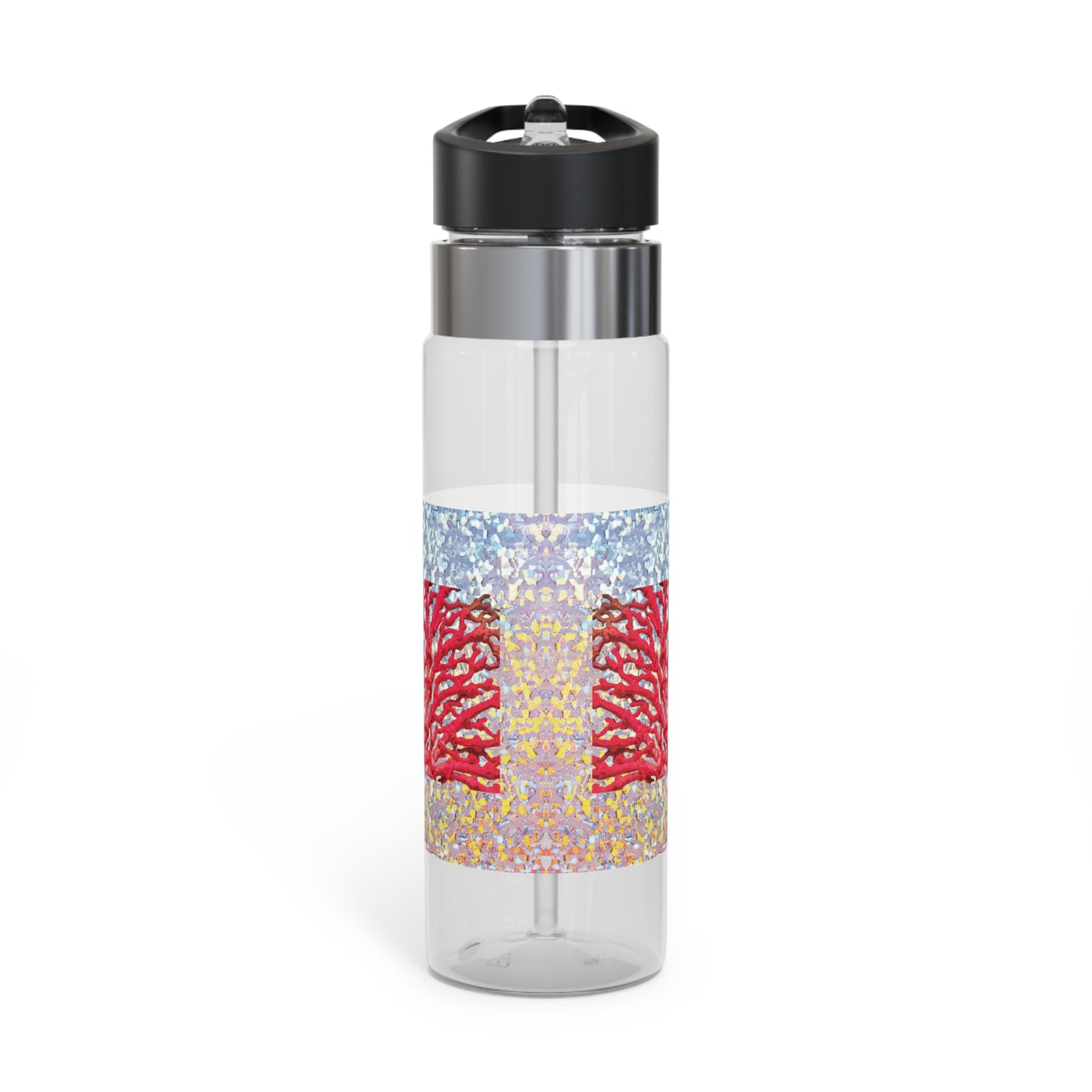 Tropical 20oz Tritan Sport Water Bottle - Leakproof, Lightweight, BPA-Free /Disco Red Coral