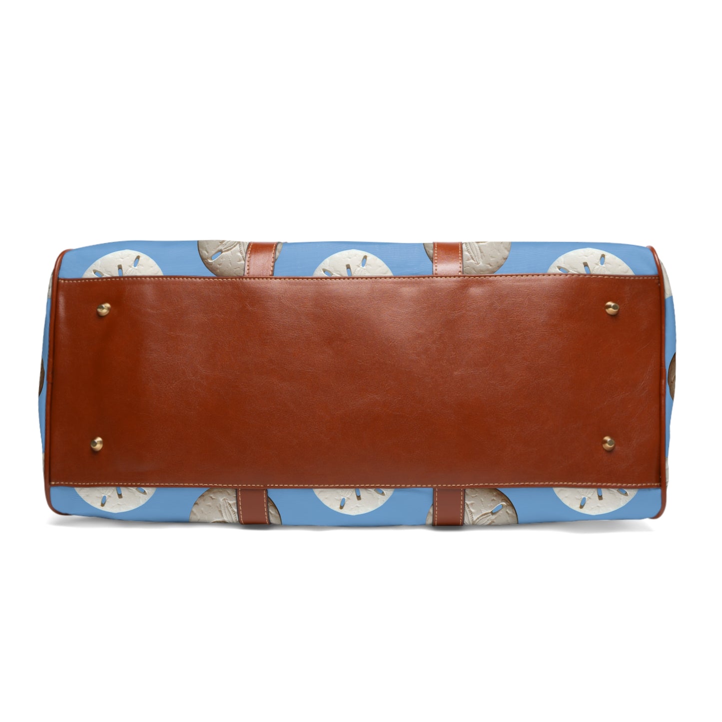 Tropical Waterproof Travel Bag - Perfect for Beach Getaways / Real Sand Dollars, Lt. Blue