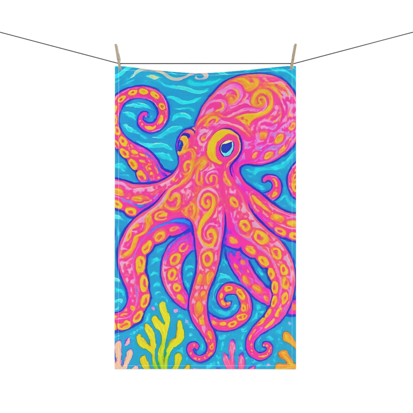 Tea Towels (cotton, poly), Kraken Joe