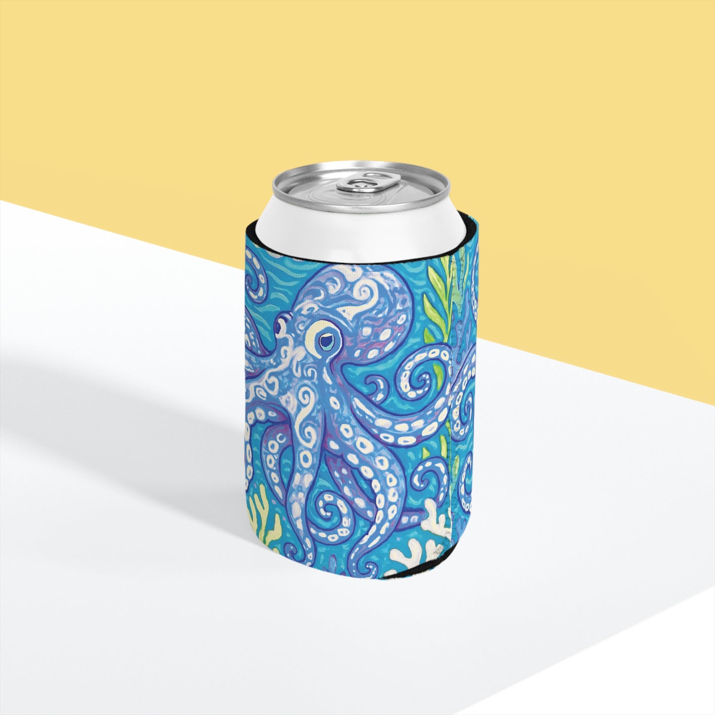 Octopus Kraken Joe/Blue Can Cooler Sleeve - Perfect for Outdoor Picnics