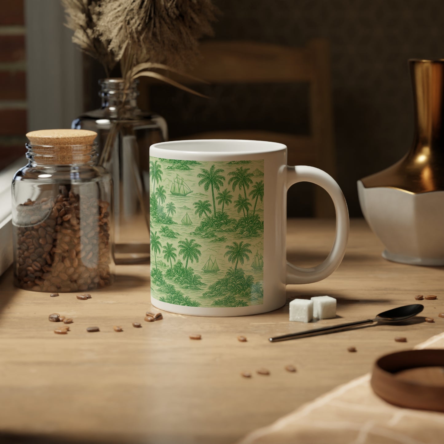 Jumbo Mug, 20 oz | Faraway Trip, Green