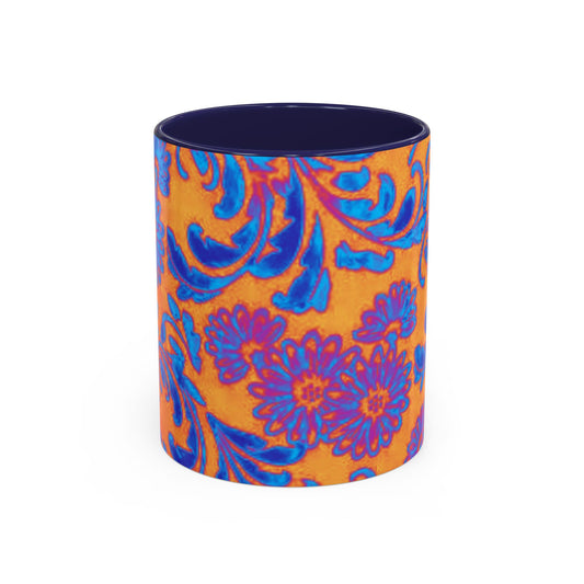 Accent Color Coffee Mug (11, 15oz), Heatwave Ginger Jar Macro, Various Colors