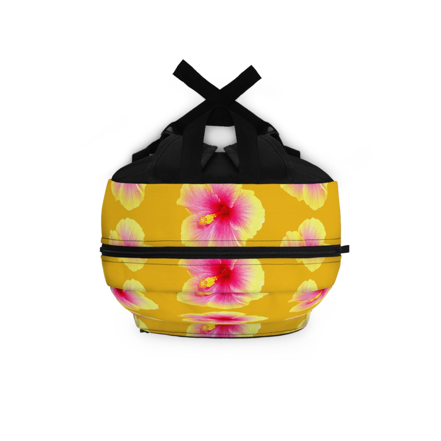 Tropical Backpack / Yellow & Pink Hibiscus Flower/Yellow
