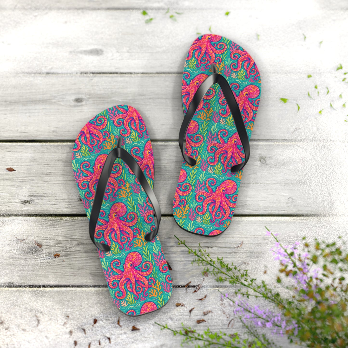 Flip Flops - Red Kraken Joe