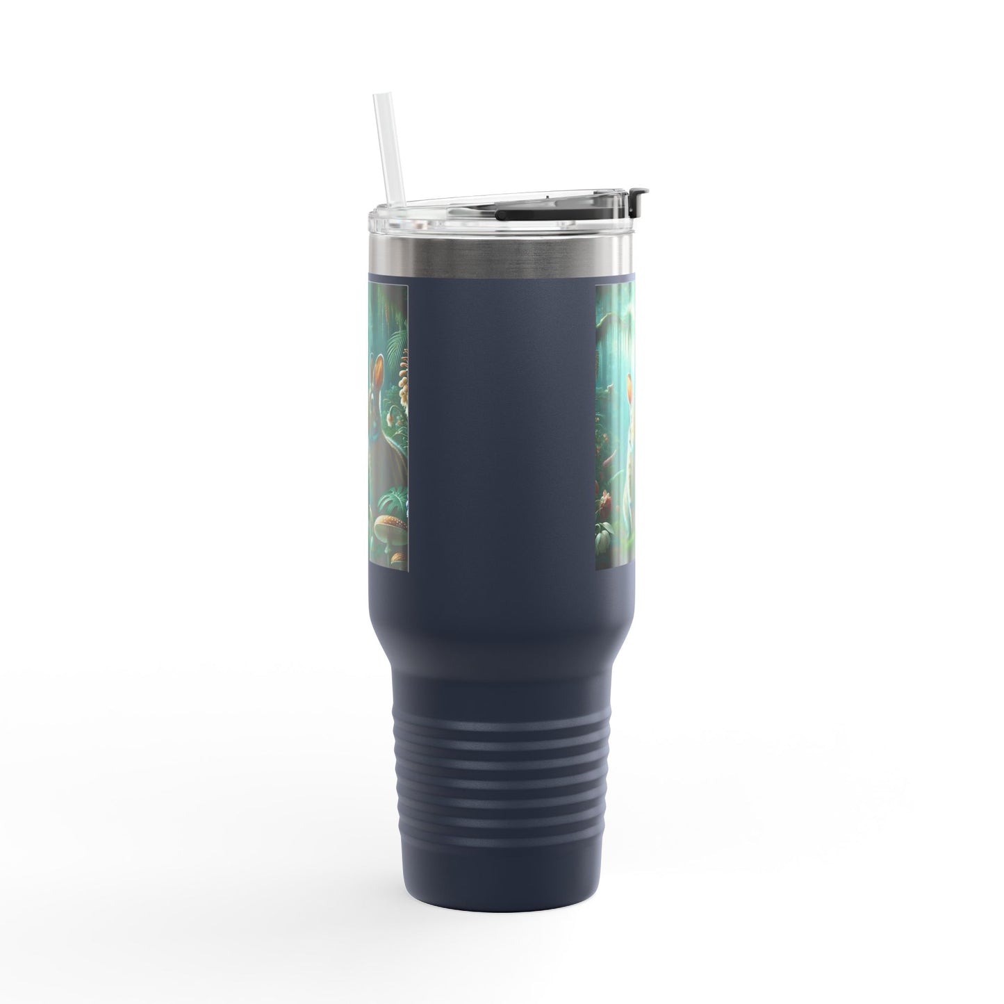 Insulated Travel Mug, 40oz / Sumatran Rabbits/Tundra - Perfect for Outdoor Adventures