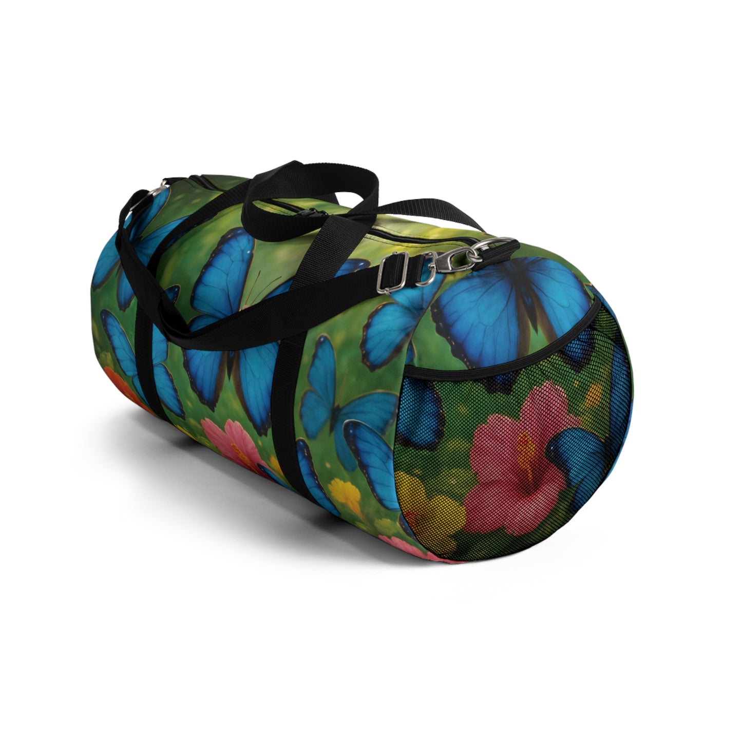 Tropical Rainforest Duffel Bag - Perfect for Travel and Gym / Morpho Butterlfy Flight