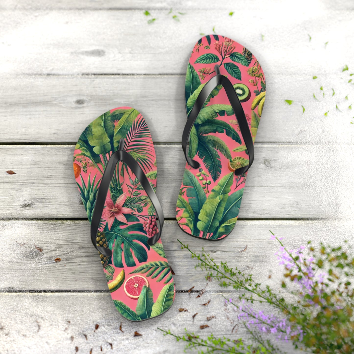 Flip Flops - More Tropical Fruit/Coral