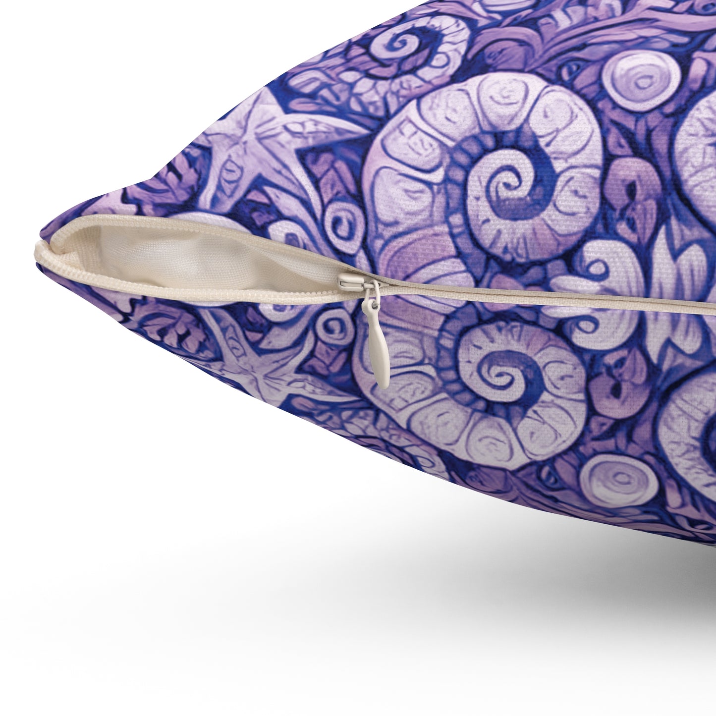 Decorative Pillow - Accent Cushion, 4 Sizes / Seahorse Trio, Amethyst