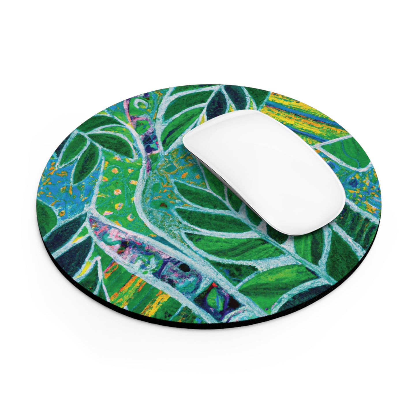 Rainforest Mouse Pad, 2 Shapes - Beach Vibes for Home Office & Gamer / Amazon Whimsy, Green