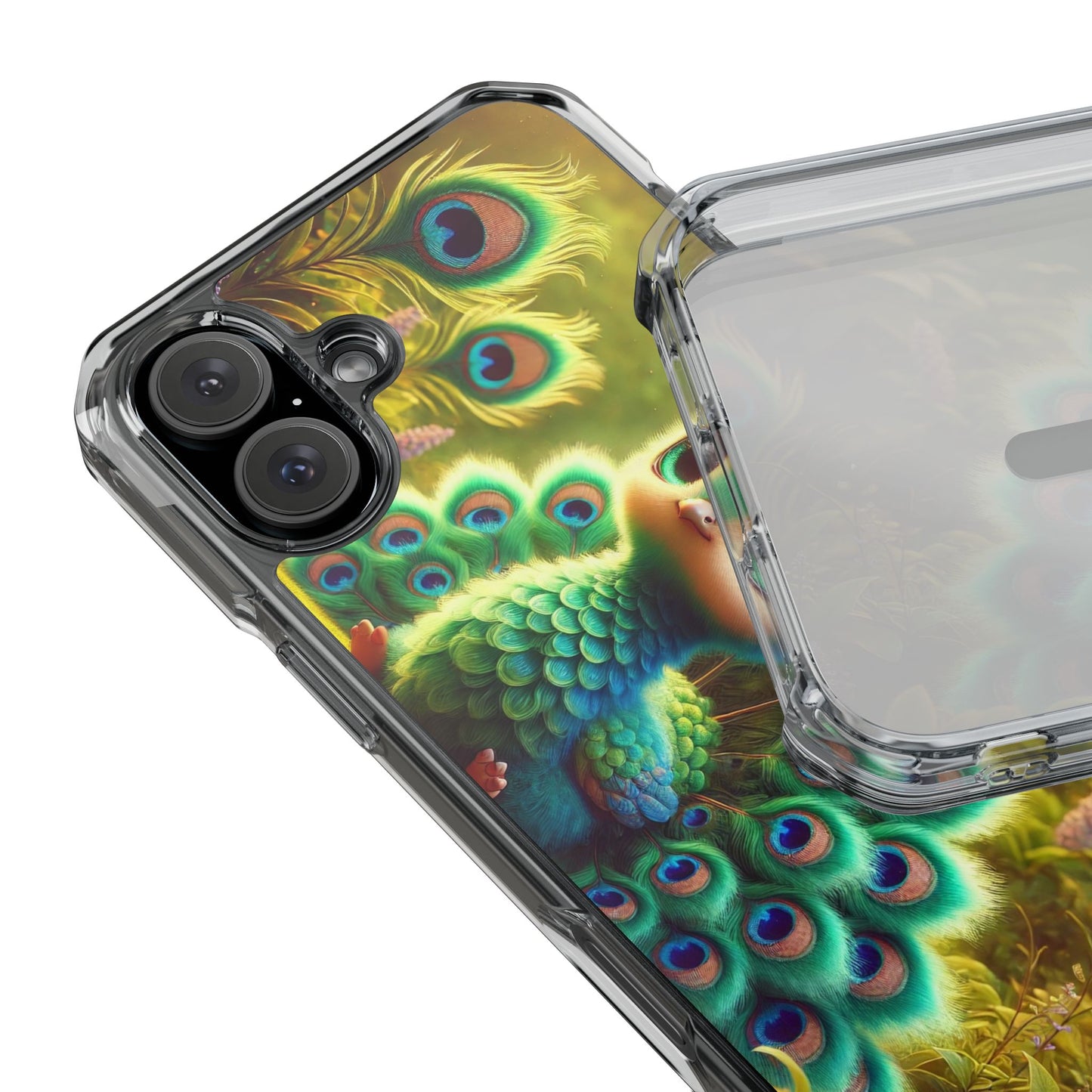 Baby Peacock Magnetic Clear Phone Case, Many Models